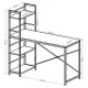 Стол на металлокаркасе BRABIX LOFT CD-005,1200х520х1200 мм, 3 полки, цвет дуб натуральный, 641223. Фото товара с разных ракурсов.