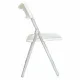 Стул складной  "Golf Lite CF-017", серебристый каркас, пластик, белый, 532896. Фото товара с разных ракурсов.