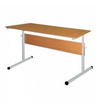 Стол-парта 2-местный, регулируемый, 1200х500х520-640 мм, рост 2-4, серый каркас, ЛДСП бук, Ш-304 (2-4)