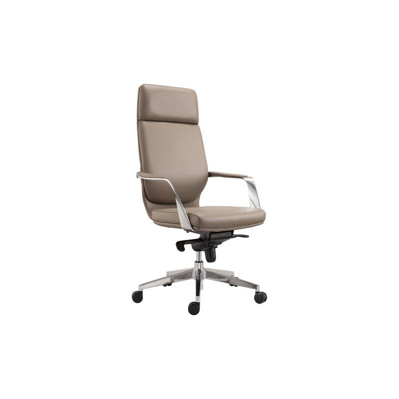 Кресло офисное  PREMIUM "Resonance EX-755", мультиблок, алюминий, экокожа, бежевое главное фото