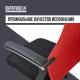 Кресло офисное  PREMIUM "Ultimate EX-801" хром, плотная двойная сетка Х2, черное/красное. Фото товара с разных ракурсов.