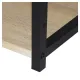 Стол на металлокаркасе BRABIX LOFT CD-005,1200х520х1200 мм, 3 полки, цвет дуб натуральный, 641223. Фото товара с разных ракурсов.